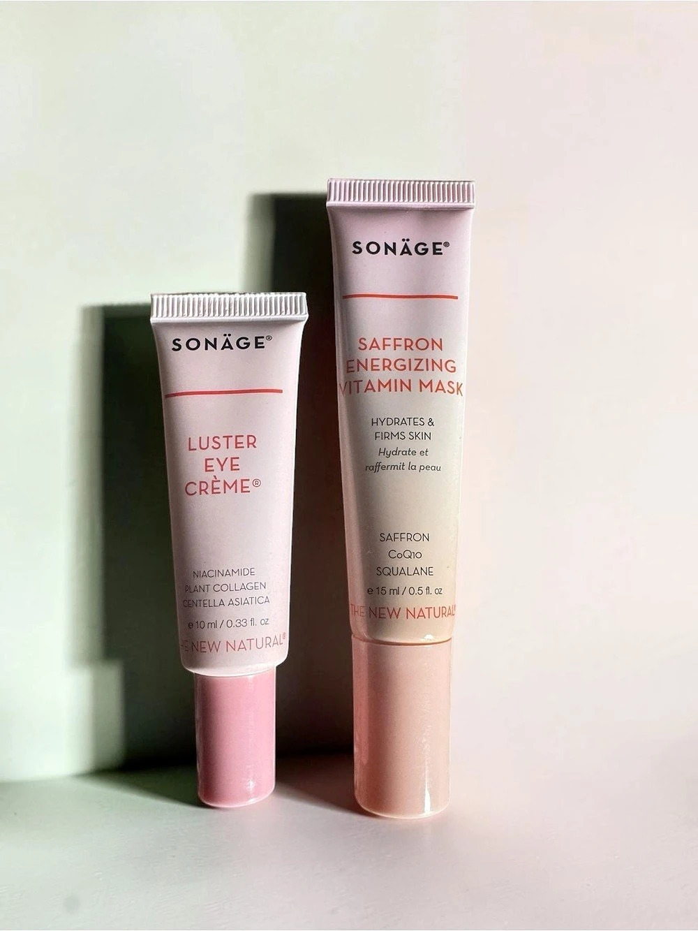 Sonäge Luster Eye Crème and Saffron Energizing Vitamin Mask Bundle & Saffron